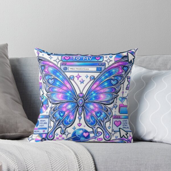 Item preview, Welcome to My World Y2K Cybercore Butterfly Retro Internet designed and sold by EssentialsWear.