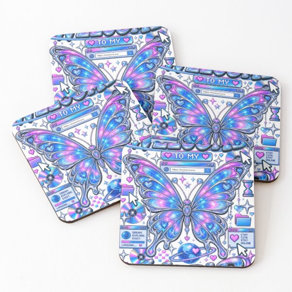 Item preview, Welcome to My World Y2K Cybercore Butterfly Retro Internet designed and sold by EssentialsWear.