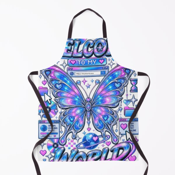 Item preview, Welcome to My World Y2K Cybercore Butterfly Retro Internet designed and sold by EssentialsWear.