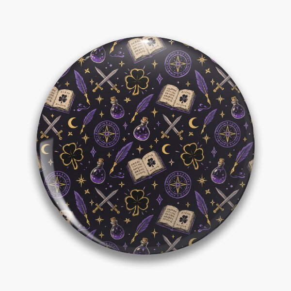 Item preview, Magic Knight Grimoire Doodles Seamless Pattern | Dark Fantasy Anime Print designed and sold by Fanverse Merchandise.