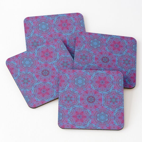 Item preview, Blue Pink Hexagons designed and sold by Shapes-Mania.