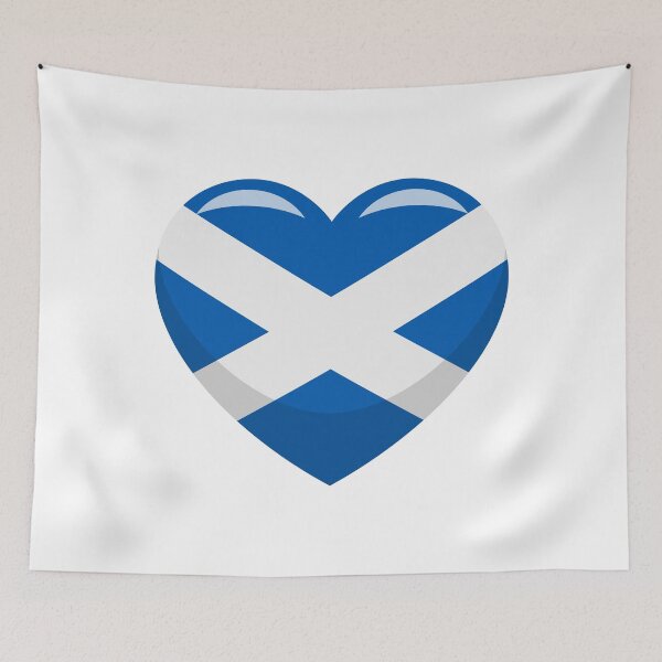 Item preview, Scotland Flag Heart / I Love Scotland (On White) designed and sold by STUDIO-72.