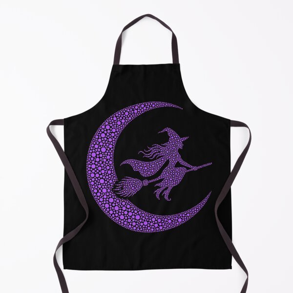 Item preview, Halloween Witch Dot Art Crescent Moon designed and sold by NSB-Design.