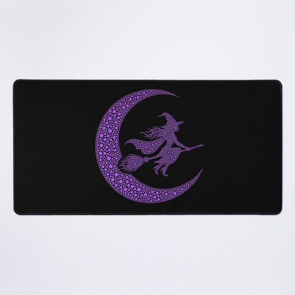 Item preview, Halloween Witch Dot Art Crescent Moon designed and sold by NSB-Design.