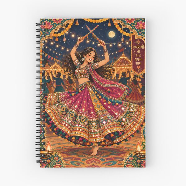 Item preview, Navratri Garba Nights T-Shirt | Dandiya Dance Festival Folk Art Tee designed and sold by Fanverse Merchandise.