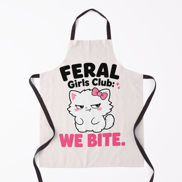 Item preview, Copy of Feral Girls Club We Bite Sassy Cute Cat designed and sold by Emmatshirt1.