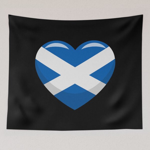 Item preview, Scotland Flag Heart / I Love Scotland (On Black) designed and sold by STUDIO-72.