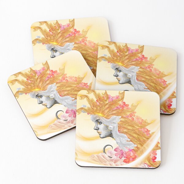 Item preview, Aura of Gold — Classical Portrait and Golden Floral Aesthetic designed and sold by tinkeybabes.