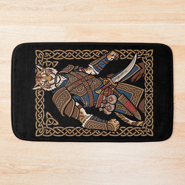 Item preview, Catfolk Rogue Assassin Tiger Warrior Celtic Fantasy Art designed and sold by CuteKats.