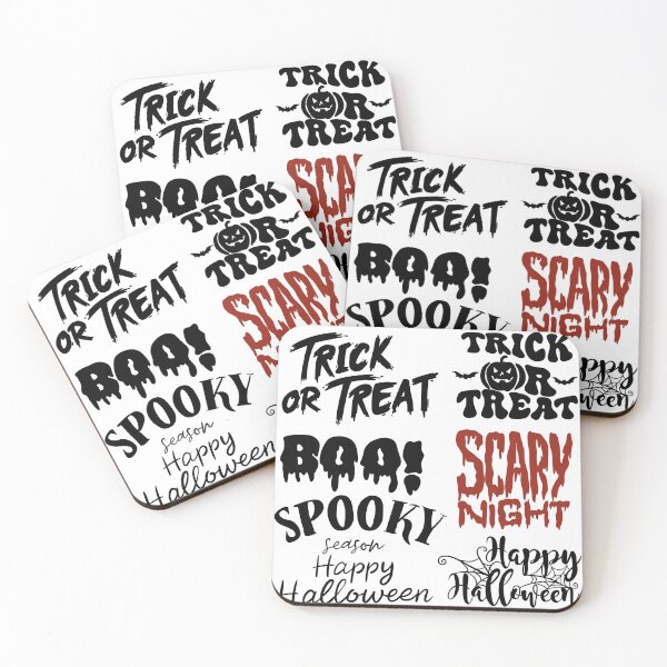 Item preview, Spooky Halloween Typography Lettering Sticker Pack — Trick or Treat & Scary Night designed and sold by LYAN-STORE.