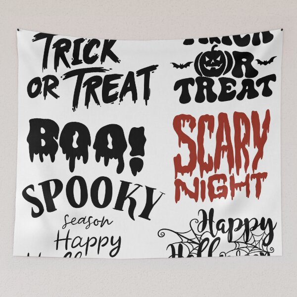 Item preview, Spooky Halloween Typography Lettering Sticker Pack — Trick or Treat & Scary Night designed and sold by LYAN-STORE.
