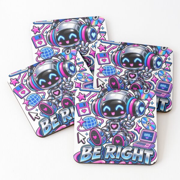 Item preview, Be Right Back Cute Robot Y2K Retro Internet Aesthetic designed and sold by EssentialsWear.