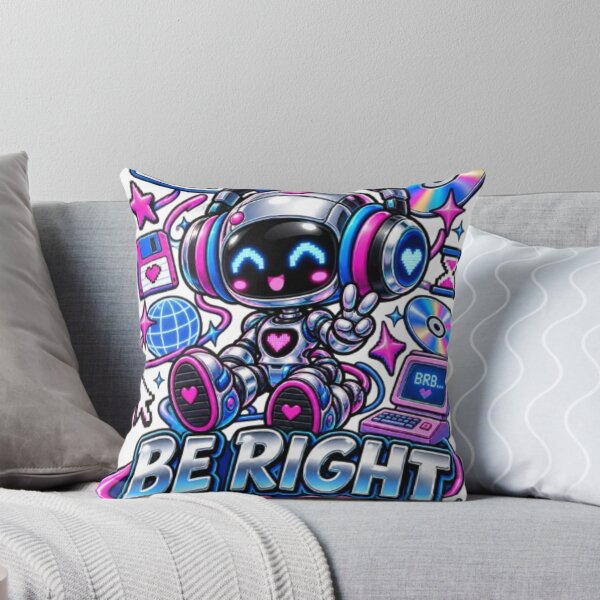Item preview, Be Right Back Cute Robot Y2K Retro Internet Aesthetic designed and sold by EssentialsWear.