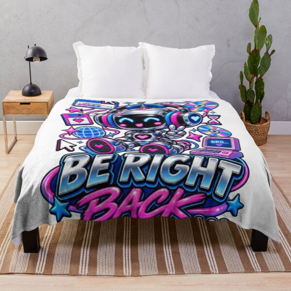 Item preview, Be Right Back Cute Robot Y2K Retro Internet Aesthetic designed and sold by EssentialsWear.