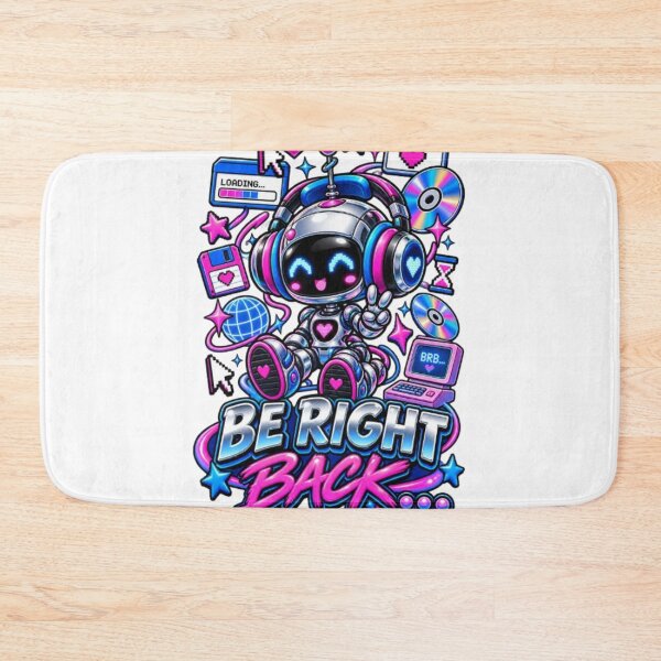 Item preview, Be Right Back Cute Robot Y2K Retro Internet Aesthetic designed and sold by EssentialsWear.