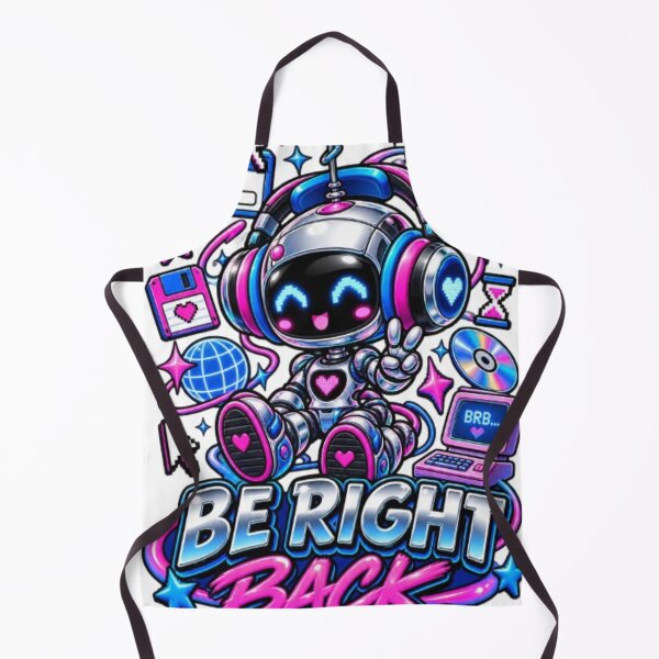 Item preview, Be Right Back Cute Robot Y2K Retro Internet Aesthetic designed and sold by EssentialsWear.