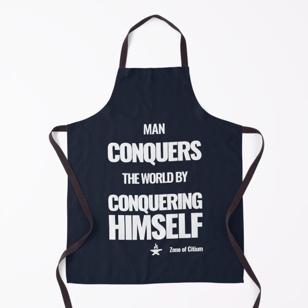 Item preview, Man Conquers the World by Conquering Himself - Zeno of Citium - Bold Stoic Motivational Quote - Light Version designed and sold by Stoic Core.