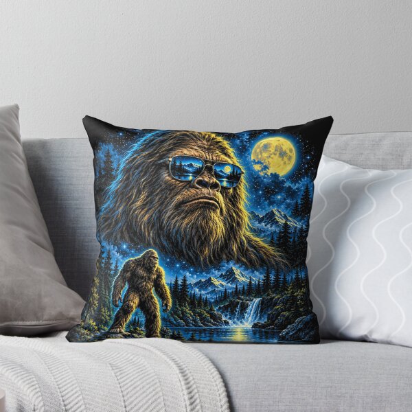Item preview, Bigfoot Moonlit Mountain Wilderness Fantasy  designed and sold by Lecalciro.