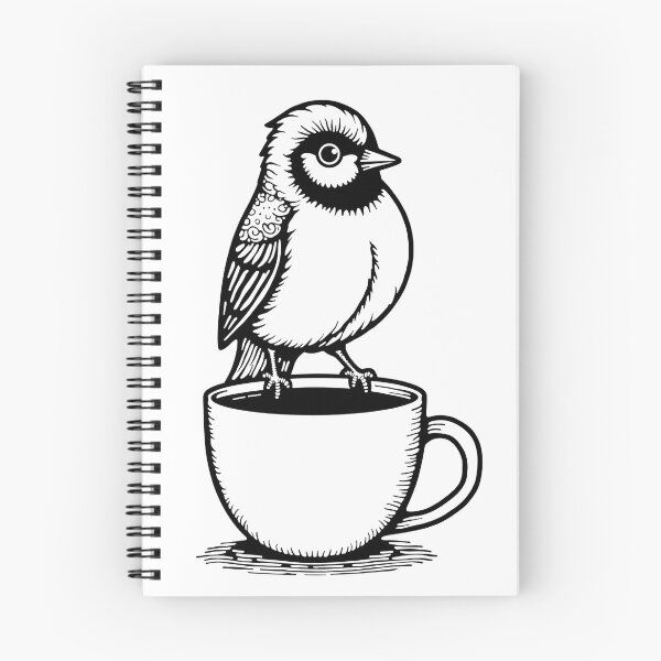 Item preview, Great Tit Bird on Coffee Mug Handle Tattoo Flash designed and sold by Qubivibe.