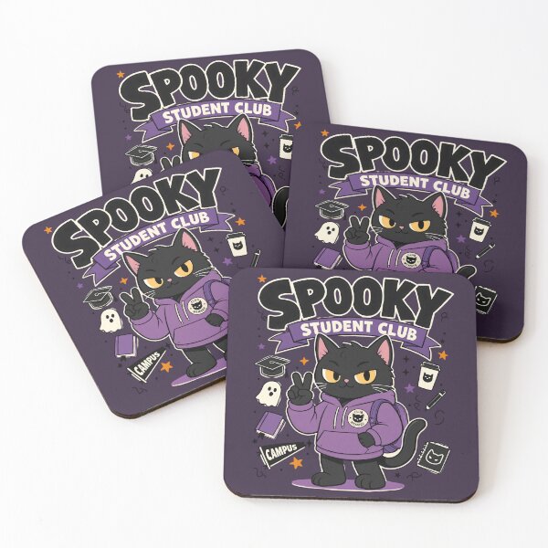 Item preview, Spooky Student Club Black Cat Campus Halloween designed and sold by CloudyCatArt.