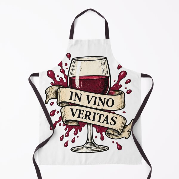Item preview, In Vino Veritas – Vintage Wine Glass & Latin Banner designed and sold by MetaModel Editions.
