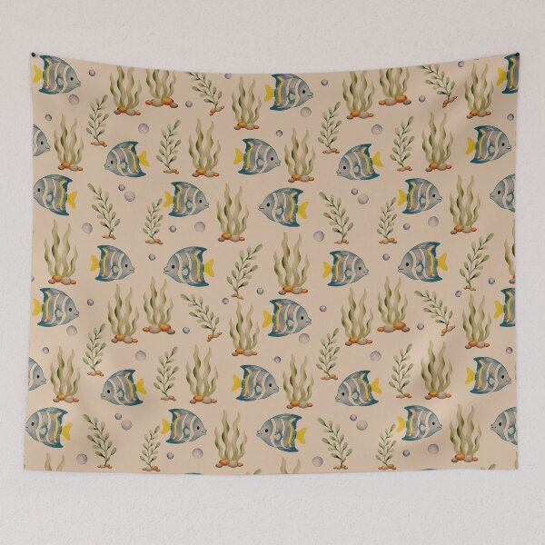 Item preview, Tropical Fish Seaweed Seamless Pattern designed and sold by SheHood.
