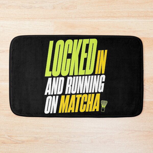 Item preview, Locked In and Running on Matcha — Fall Gym Girlie Typography Tee designed and sold by Fun2Fentastic.