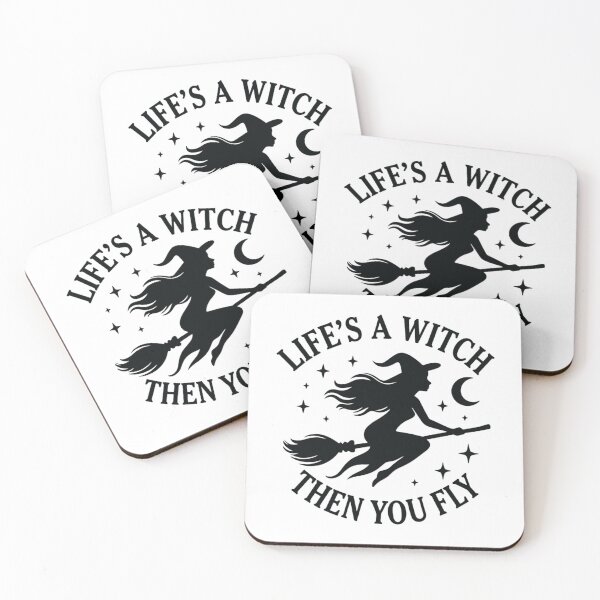 Item preview, Life's a Witch, Then You Fly, Funny Witch Halloween designed and sold by CloudyPress.
