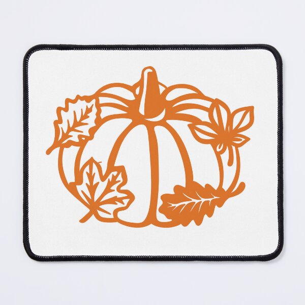 Item preview, Autumn Pumpkin with Fall Leaves Outline — Rustic Orange Harvest Line Art designed and sold by LYAN-STORE.