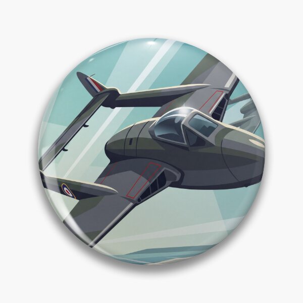 Item preview, de Havilland Vampire Banking Illustration designed and sold by Airpower Art.