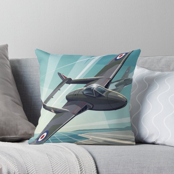 Item preview, de Havilland Vampire Banking Illustration designed and sold by Airpower Art.