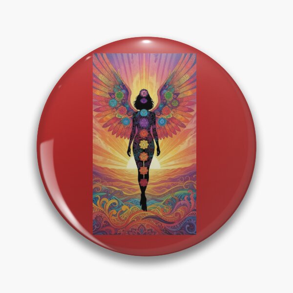 Artikelvorschau, Meditierende Frau – Chakra-Symbole entworfen und verkauft von Mattigiov.