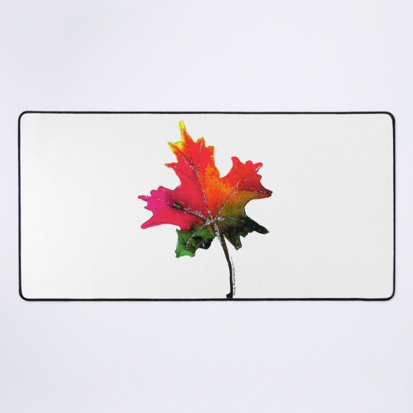 Item preview, Original watercolor of a colorful maple leaf with frost. designed and sold by aswoa.