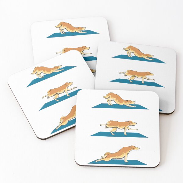 Item preview, Golden Retriever Dog Yoga Positions designed and sold by Jaudaux Designs.