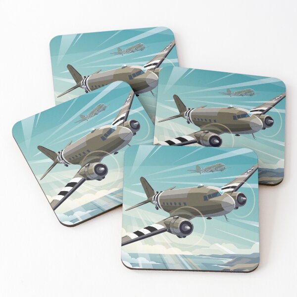 Item preview, Douglas C-47 Skytrain Banking Illustration designed and sold by Airpower Art.