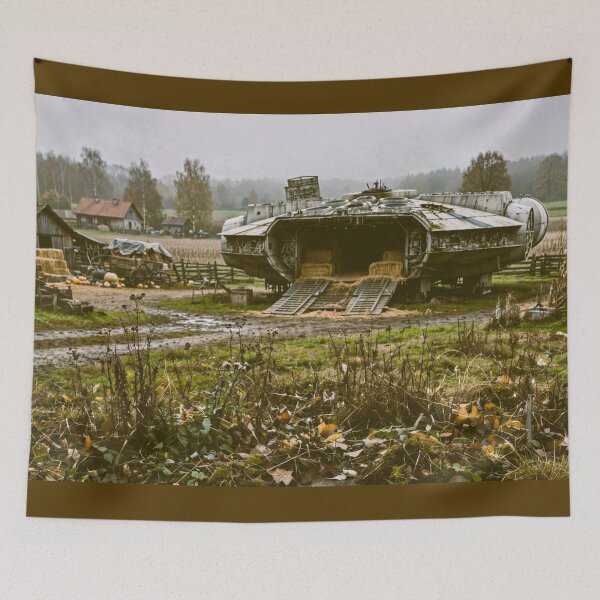 Item preview, Millennium Falcon on Muddy Farm Yard designed and sold by Late Theory.