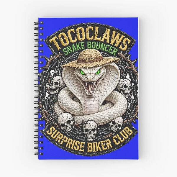 Item preview, White Cobra Snake Bouncer Straw Hat | Surprise Biker Club Patch Graphic   designed and sold by TOCOCLAWS.