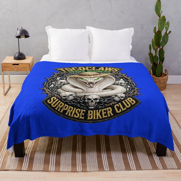 Item preview, White Cobra Snake Bouncer Straw Hat | Surprise Biker Club Patch Graphic designed and sold by TOCOCLAWS.