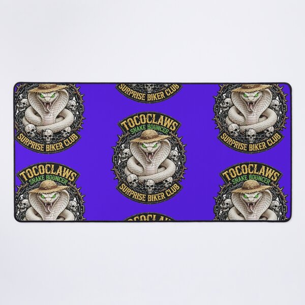 Item preview, White Cobra Snake Bouncer Straw Hat | Surprise Biker Club Patch Graphic designed and sold by TOCOCLAWS.