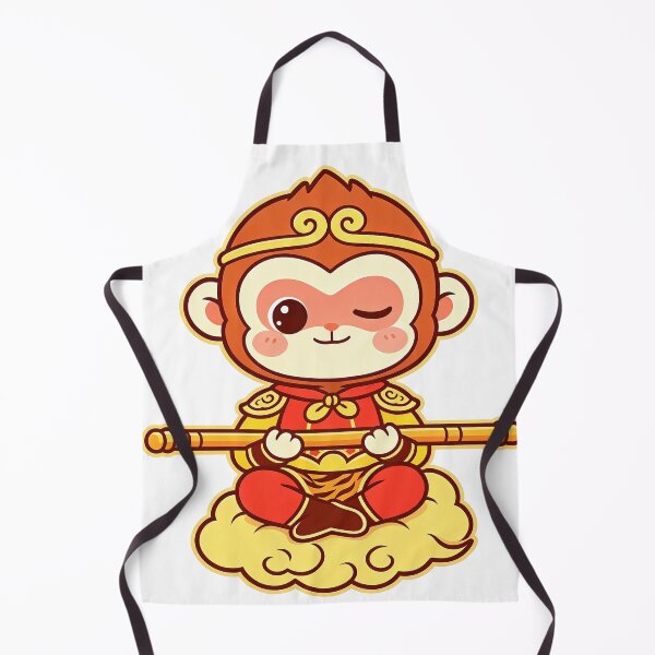 Aperçu de l'œuvre Sun Wukong chibi qui cligne de l'œil et médite sur un nuage créée et vendue par DigArtis.