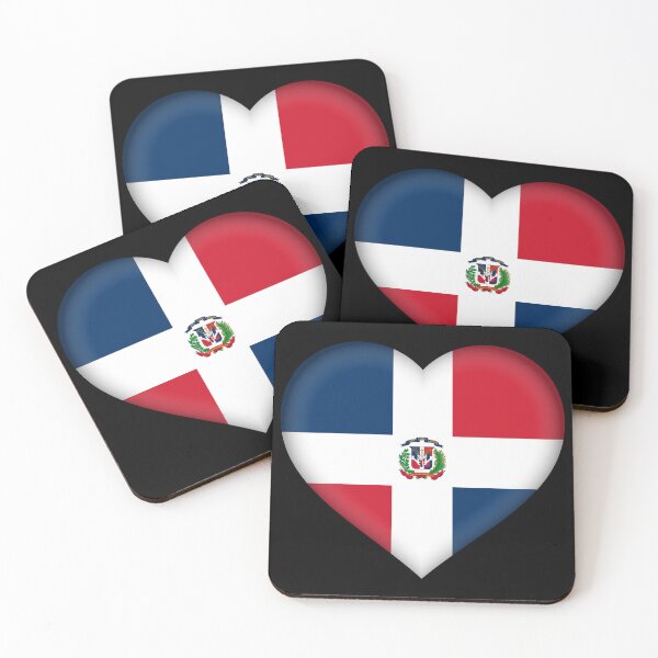 Item preview, Dominican Republic 3D Flag Heart National Symbol for Expat Style designed and sold by YAZ.