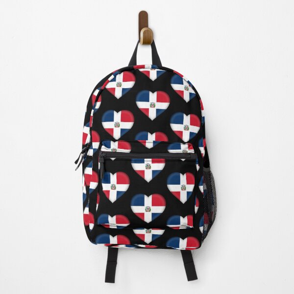 Item preview, Dominican Republic 3D Flag Heart National Symbol for Expat Style designed and sold by YAZ.