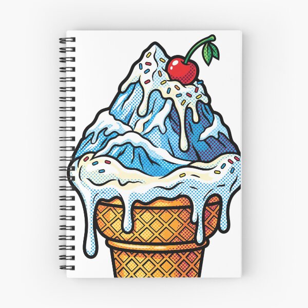 Item preview, Retro Halftone Mountain Peak Waffle Cone designed and sold by vienaphi.