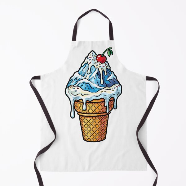 Item preview, Retro Halftone Mountain Peak Waffle Cone designed and sold by vienaphi.