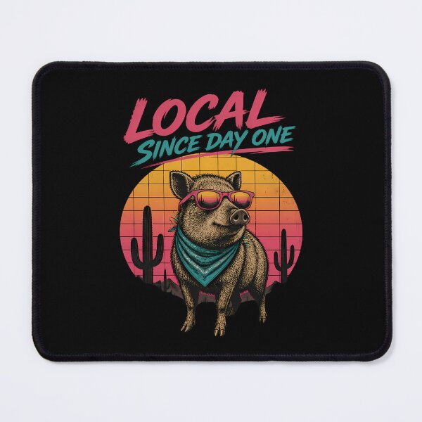 Item preview, Local Since Day One – Javelina Collared Peccary Retro Southwest designed and sold by Art-Arcade6.