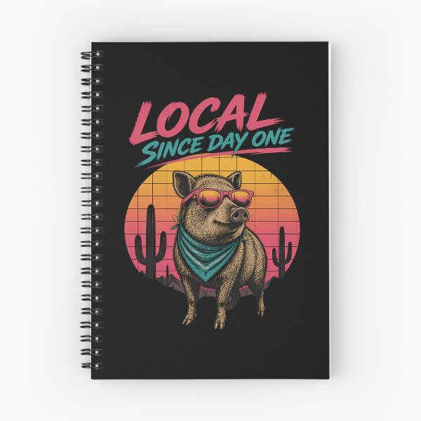 Item preview, Local Since Day One – Javelina Collared Peccary Retro Southwest designed and sold by Art-Arcade6.