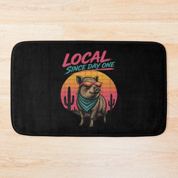 Item preview, Local Since Day One – Javelina Collared Peccary Retro Southwest designed and sold by Art-Arcade6.