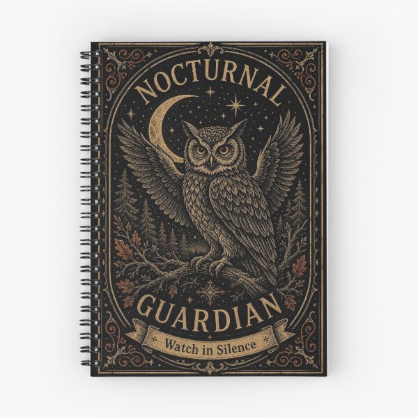 Item preview, Nocturnal Guardian Owl Vintage Gothic Dark Forest designed and sold by Modern Antique Atelier .