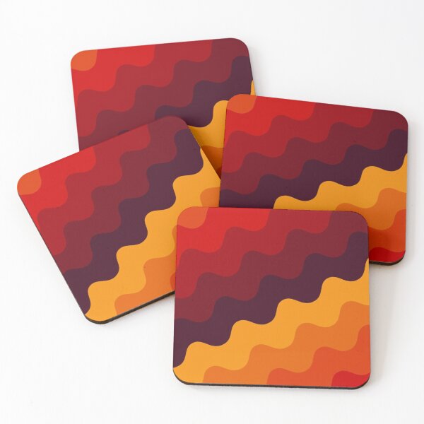 Item preview, 70s Retro Wavy Stripe Pattern — Warm Autumn Orange Red Groovy Waves designed and sold by LYAN-STORE.