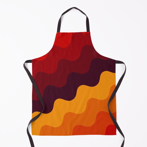 Item preview, 70s Retro Wavy Stripe Pattern — Warm Autumn Orange Red Groovy Waves designed and sold by LYAN-STORE.